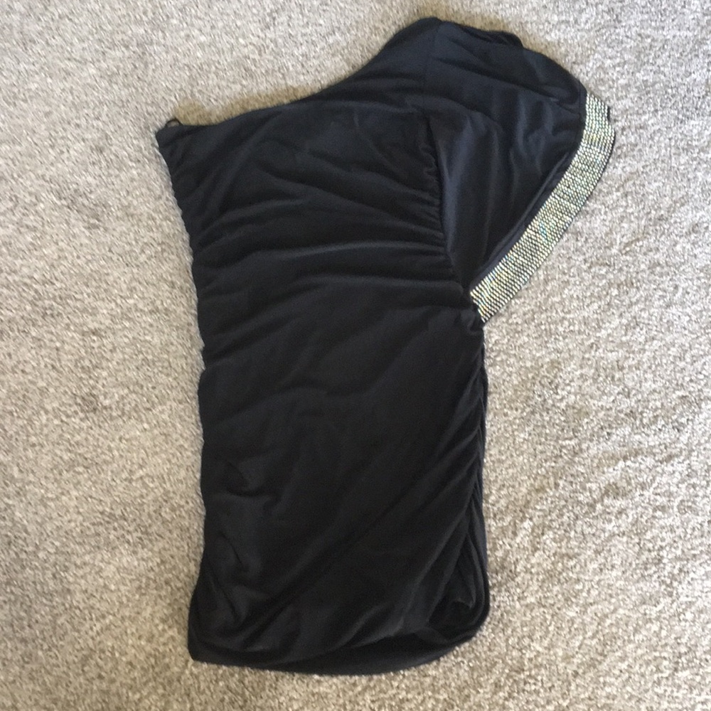 Off the shoulder black dress